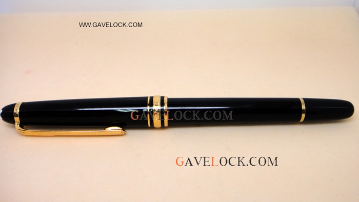 Copy Montblanc Meisterstuck Classique Black&Gold Rollerball Pen Slim Copy Montblanc Meisterstuck Classique Black&Gold Rollerball Pen Slim